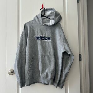 Adidas Light Gray Fleece Hoodie